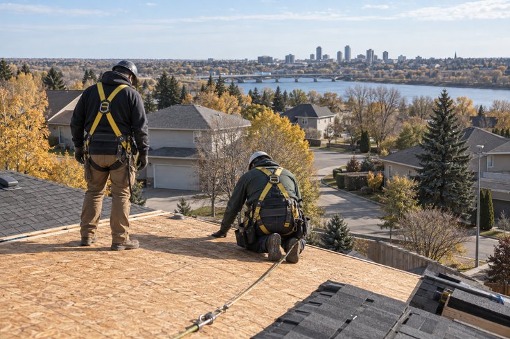 Generic roof inspection process illustration in Saskatoon