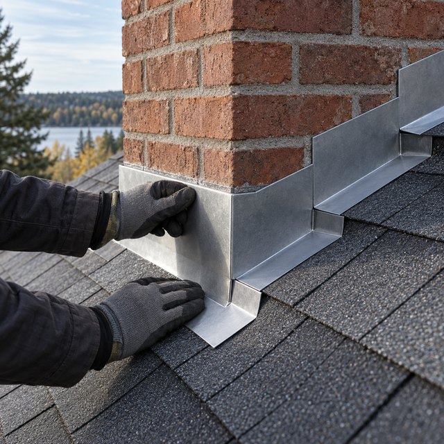 Chimney Flashing Repair example for a Saskatoon property