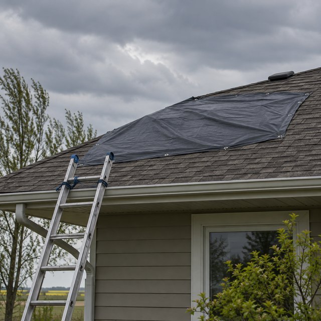 Emergency Roof Repair example for a Saskatoon property