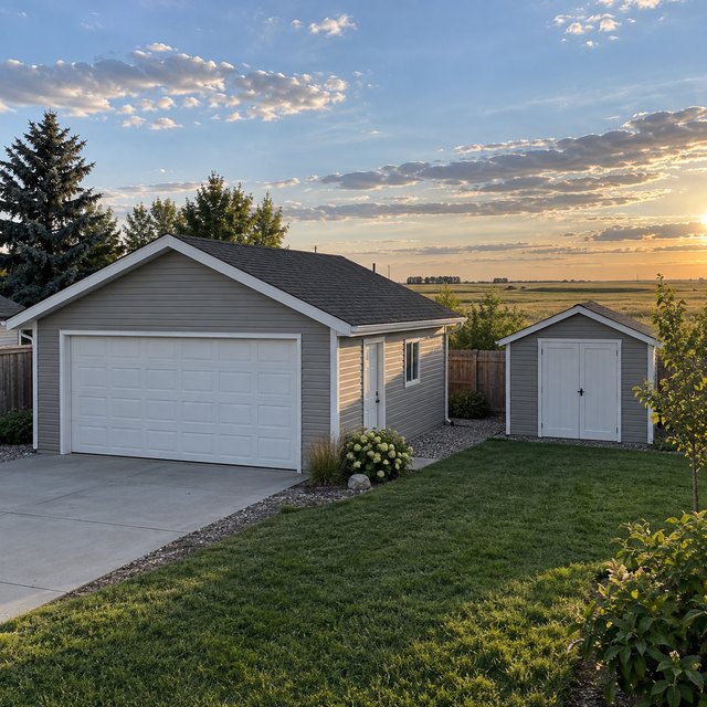 Garage and Shed Roofing example for a Saskatoon property