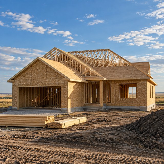 New Construction Roofing example for a Saskatoon property