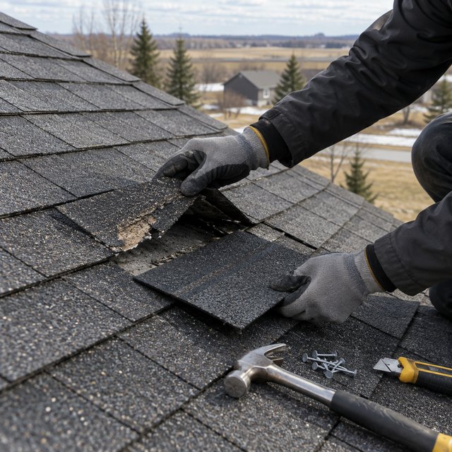 Roof Repair example for a Saskatoon property